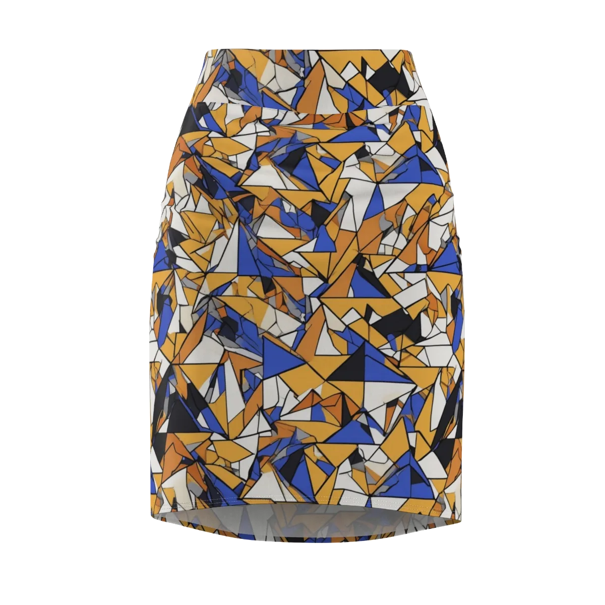 Saffron Fracture on Pencil Skirt — Front