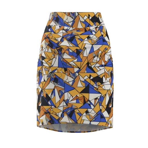 Saffron Fracture on a Pencil Skirt