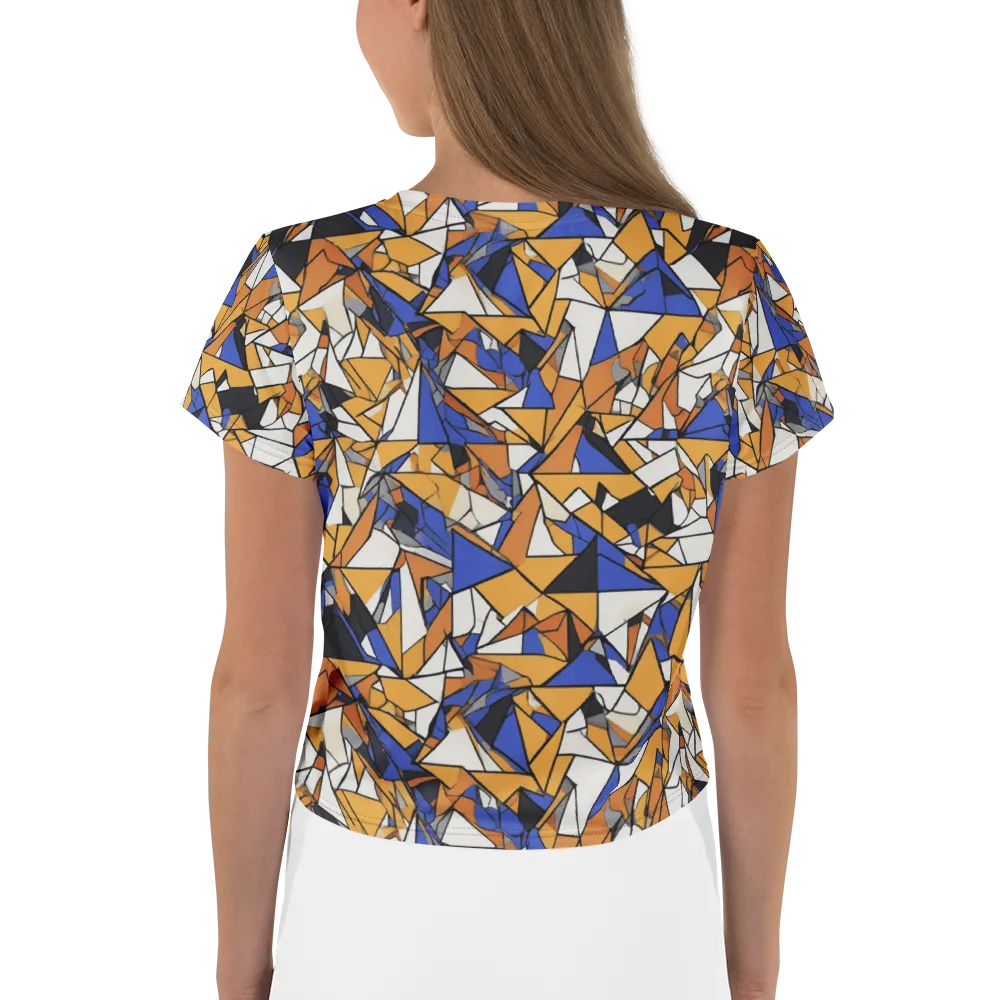 Saffron Fracture on Crop Tee — Back