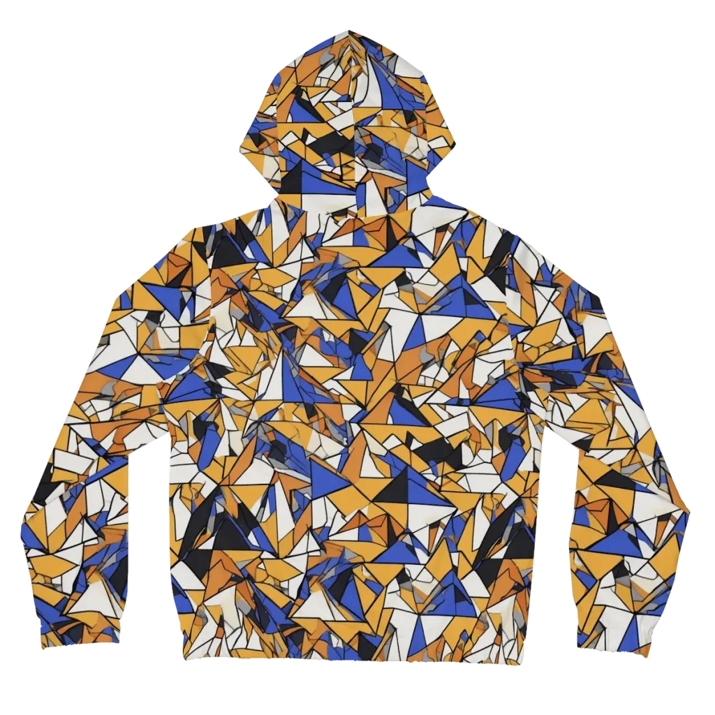 Saffron Fracture on Women's Full-Zip Hoodie — Back