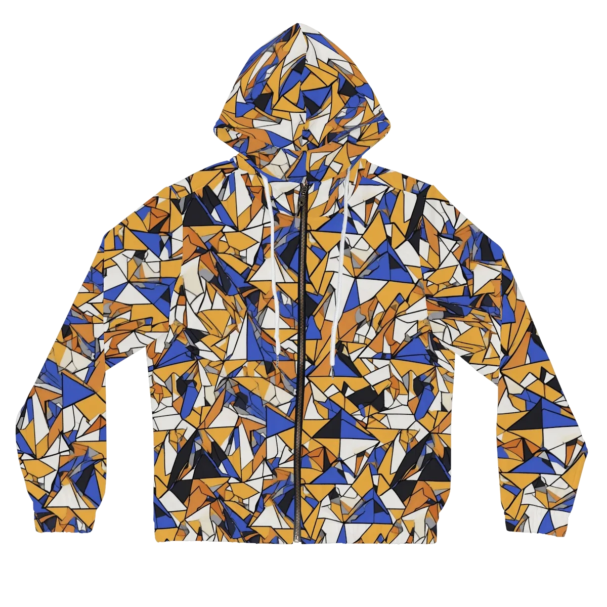 Saffron Fracture on Women's Full-Zip Hoodie — Front