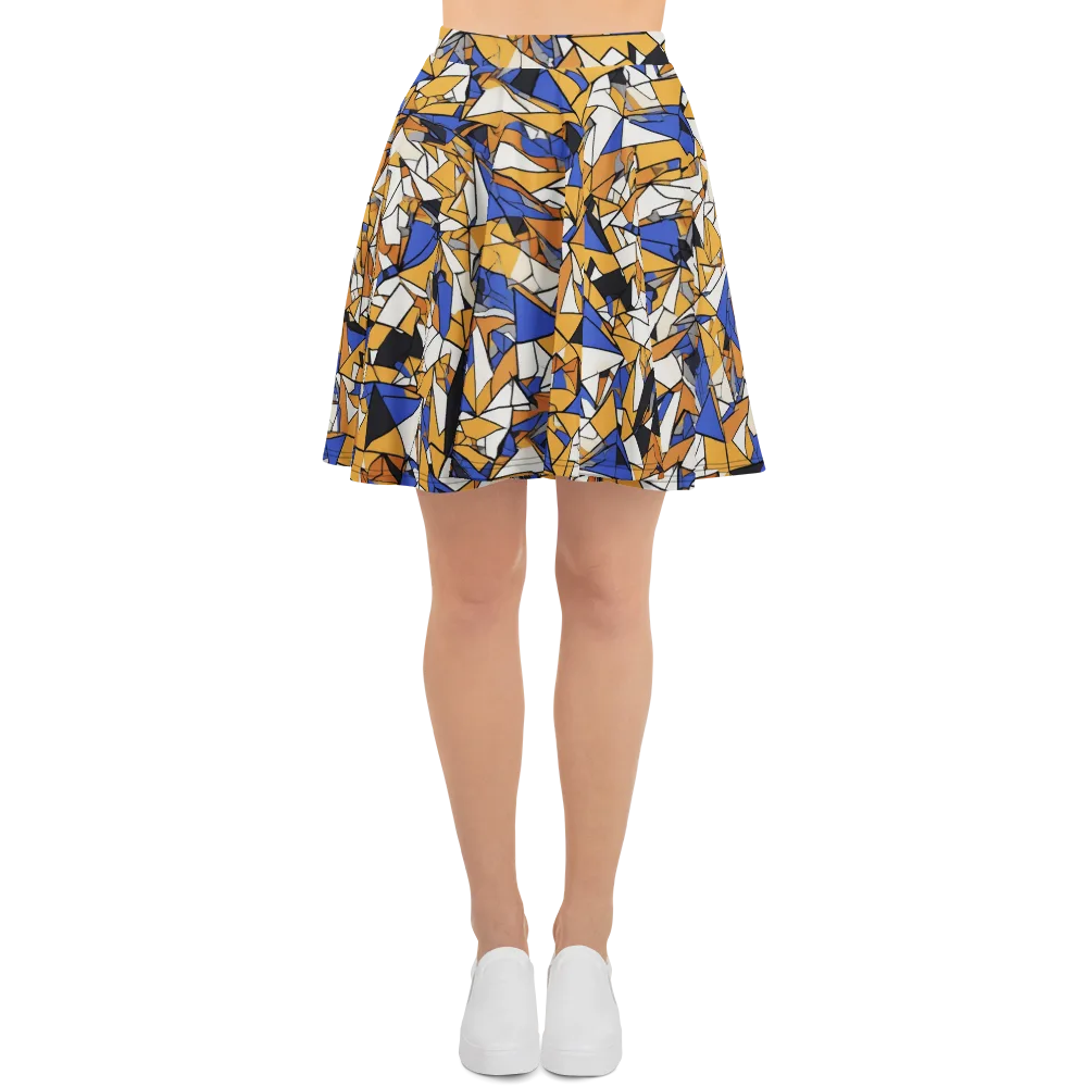 Saffron Fracture on Skater Skirt — Front