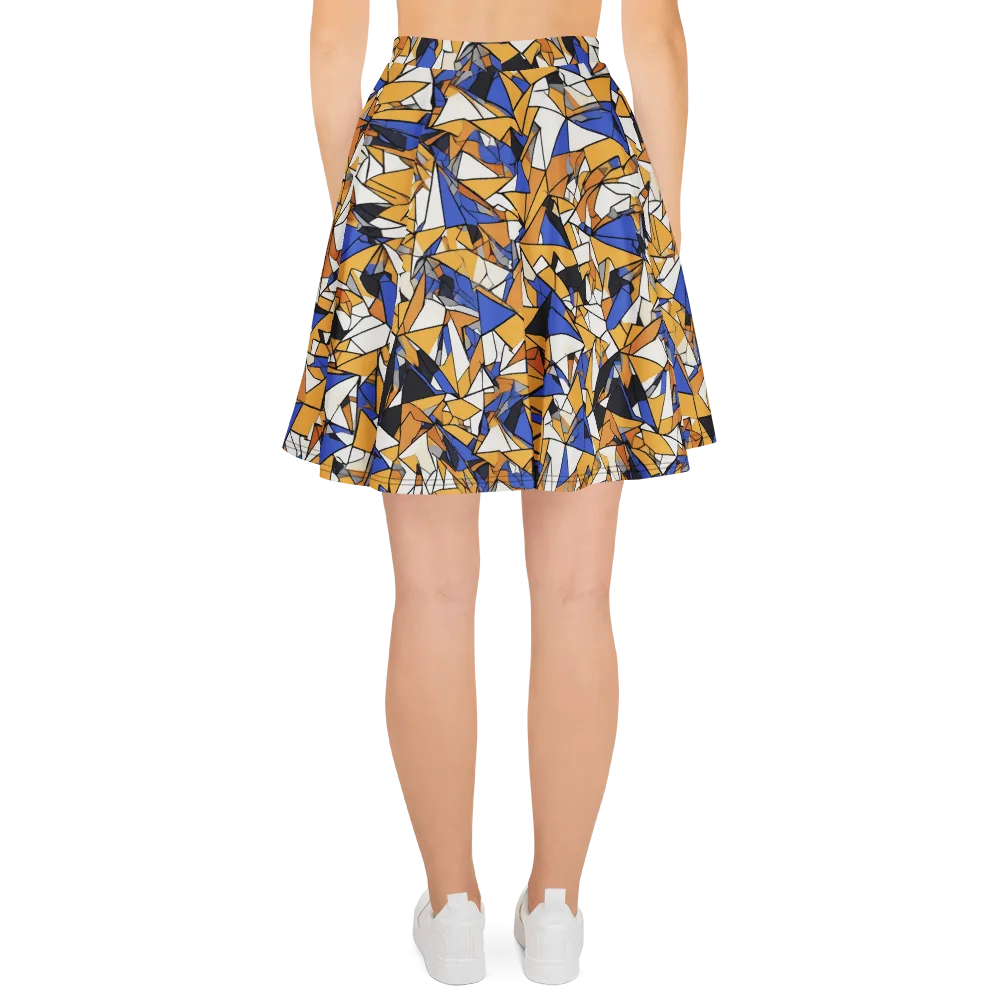 Saffron Fracture on Skater Skirt — Back