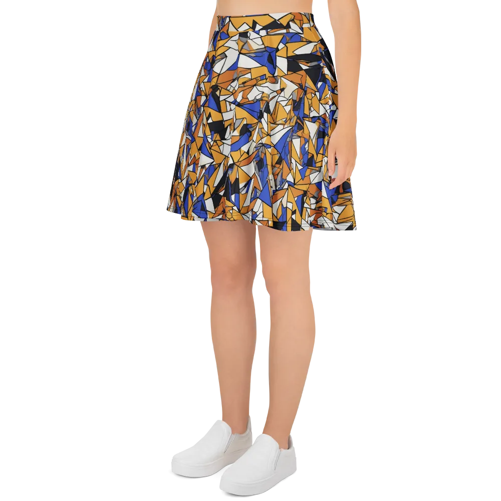 Saffron Fracture on Skater Skirt — Left