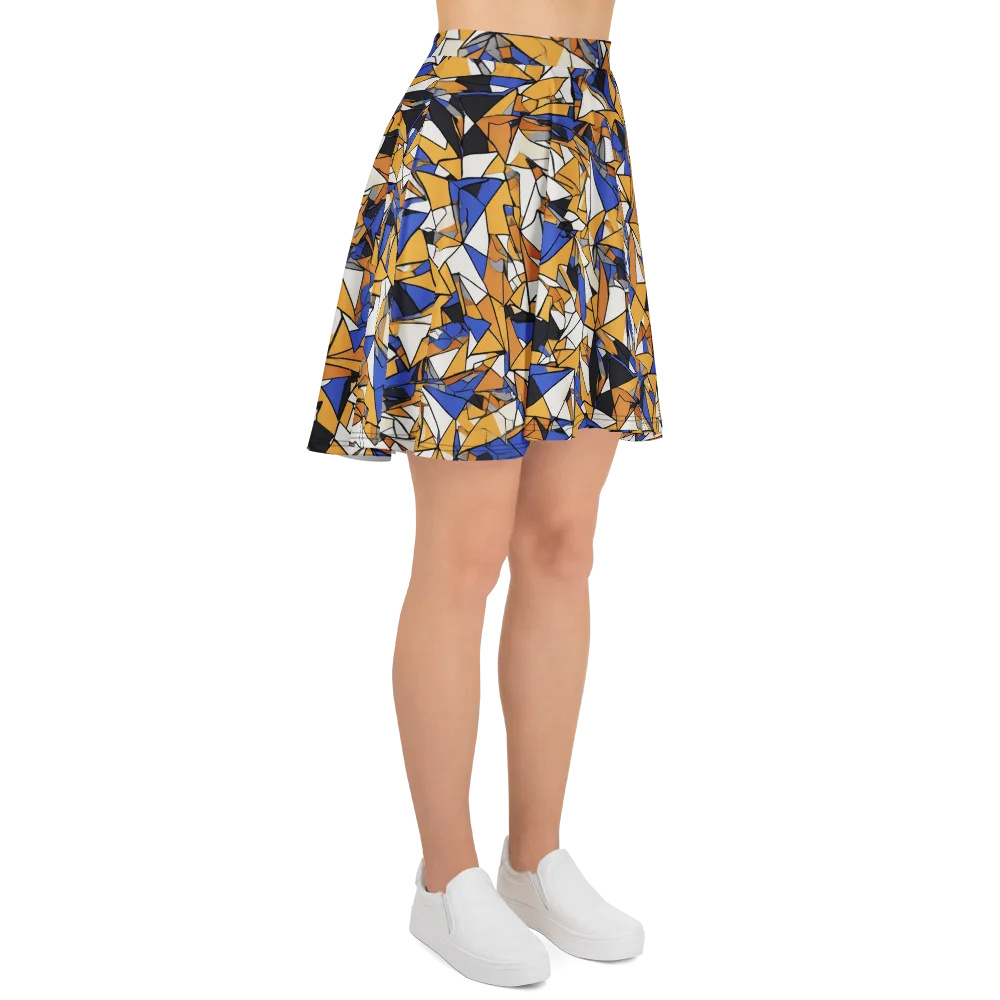 Saffron Fracture on Skater Skirt — Right