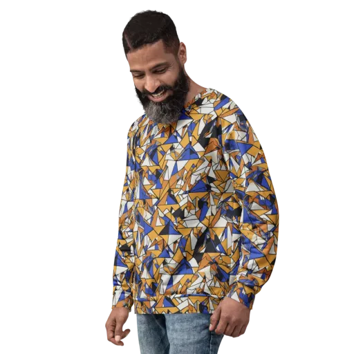 Saffron Fracture on a Sweatshirt