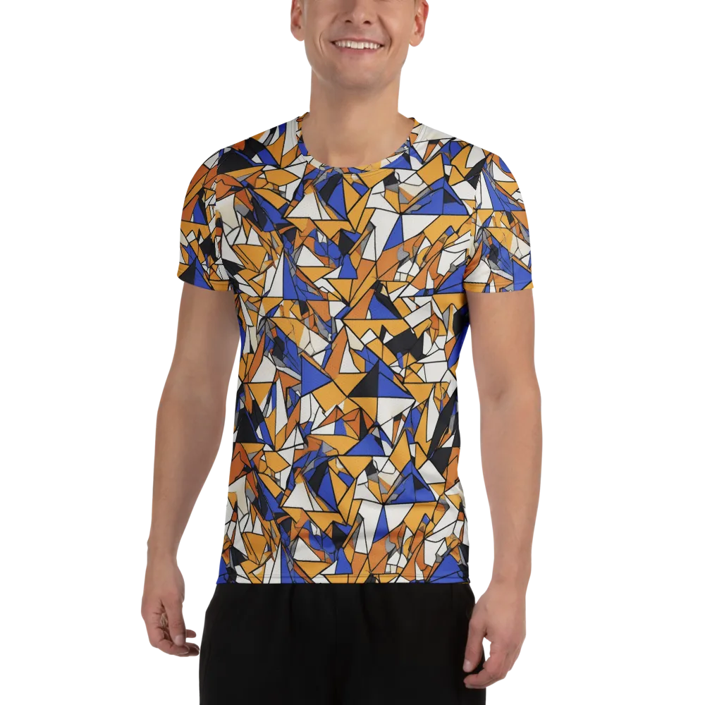 Saffron Fracture on Men's Athletic T-Shirt — Front