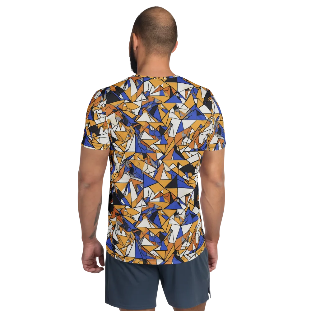 Saffron Fracture on Men's Athletic T-Shirt — Back