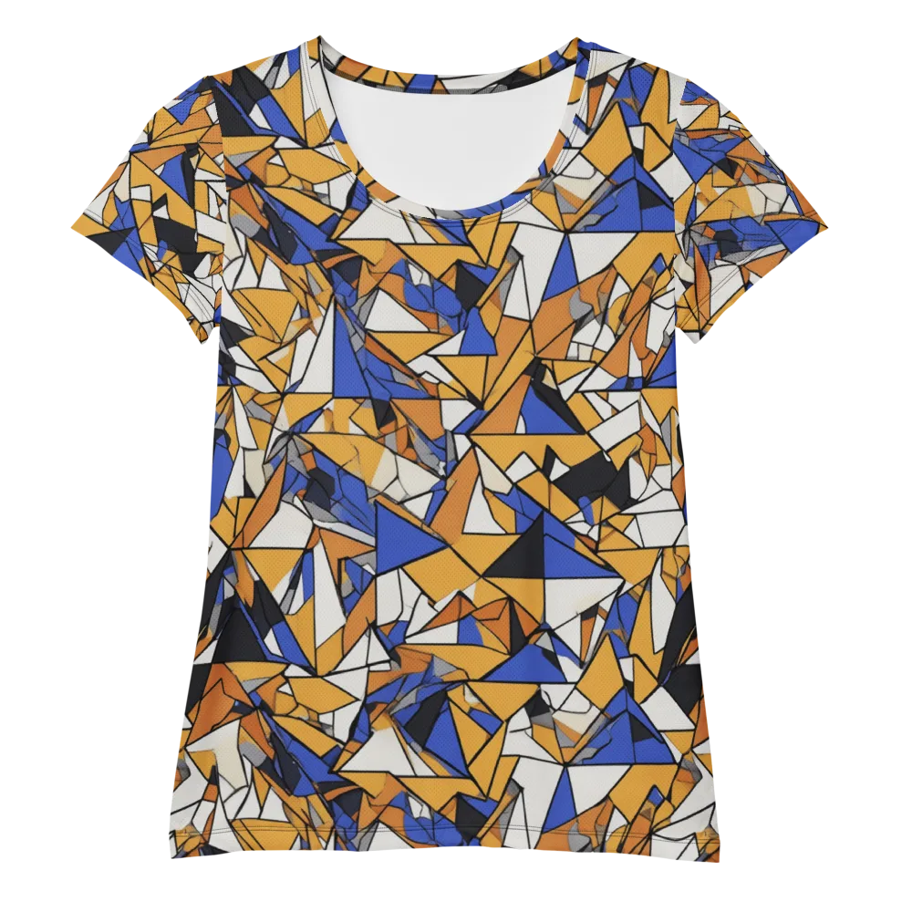 Saffron Fracture on Women's Athletic T-Shirt — Front