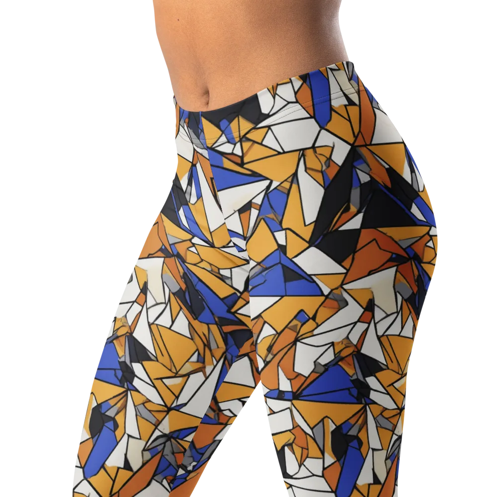 Saffron Fracture on Leggings — Left Front