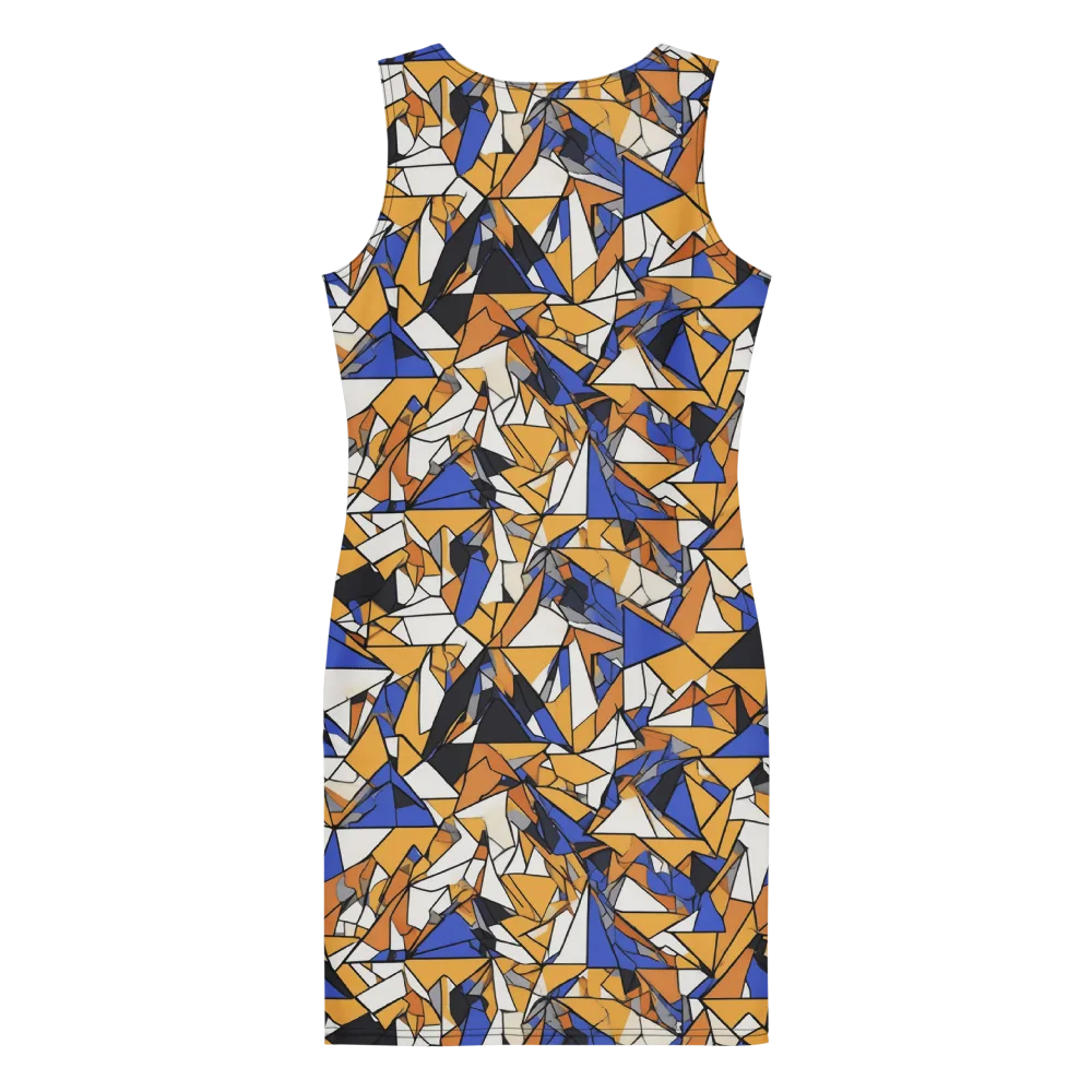 Saffron Fracture on Bodycon Dress — Back