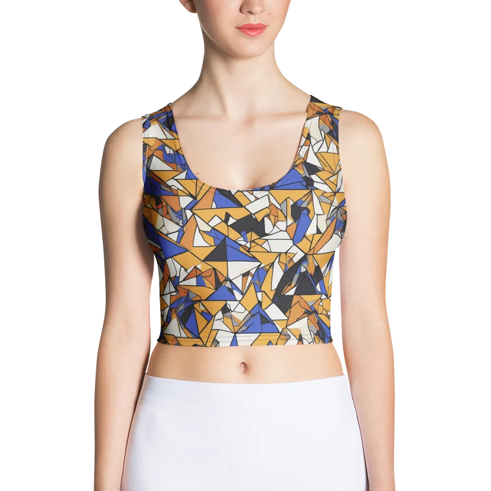 Saffron Fracture on Crop Top — Front