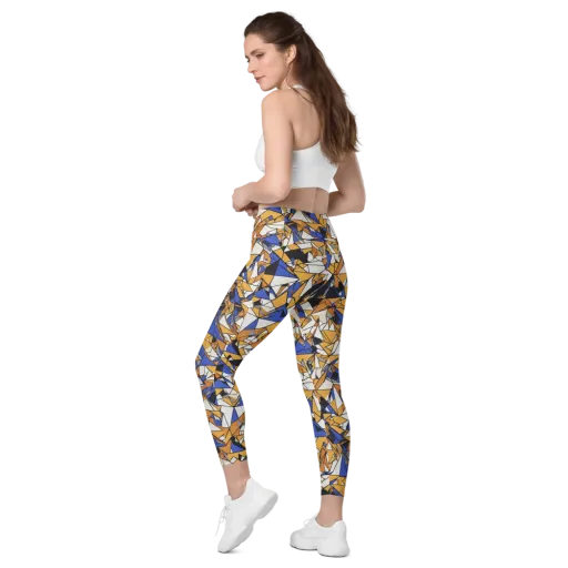 Saffron Fracture on a Leggings with Pockets