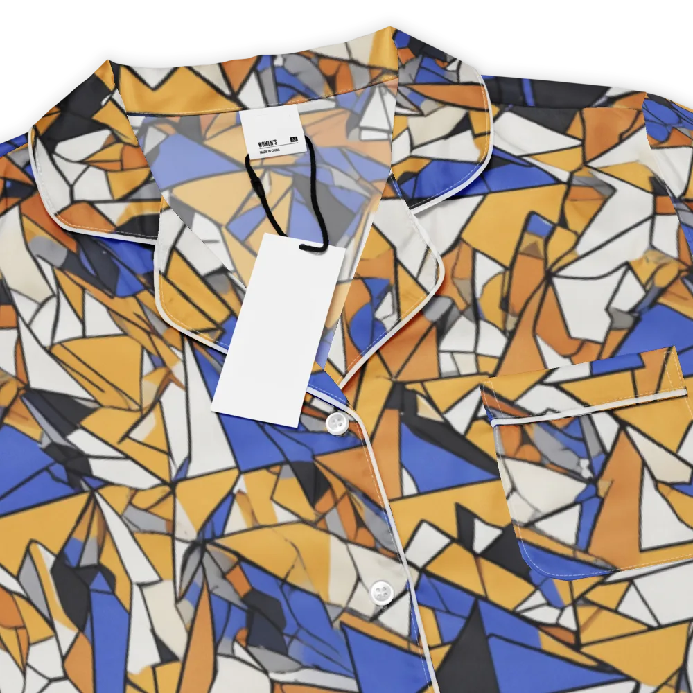 Saffron Fracture on Women's Short Sleeve Pajama Top — Product details