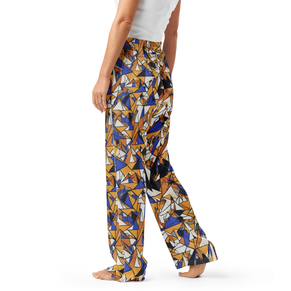 Saffron Fracture on Women's Pajama Pants — Left