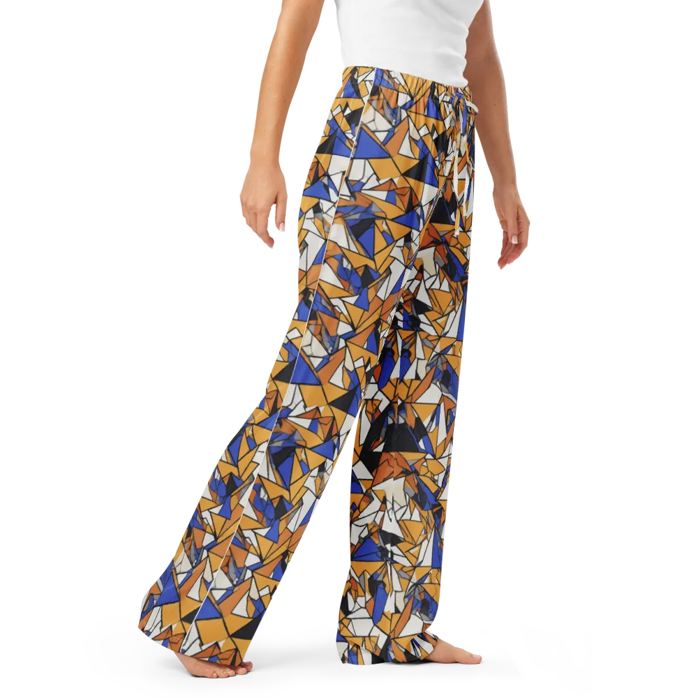 Saffron Fracture on Women's Pajama Pants — Right Front
