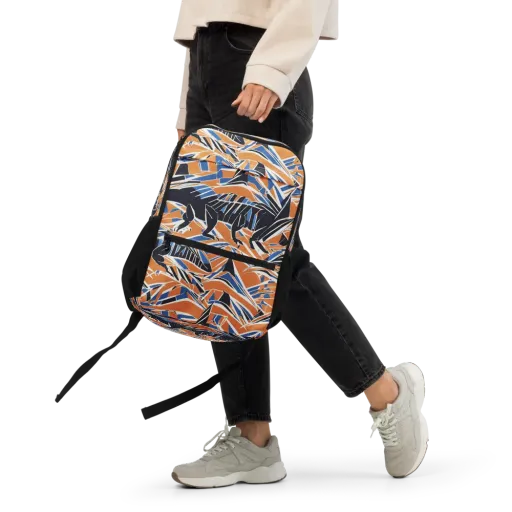 Cobalt Ember Flight on a Utility Backpack