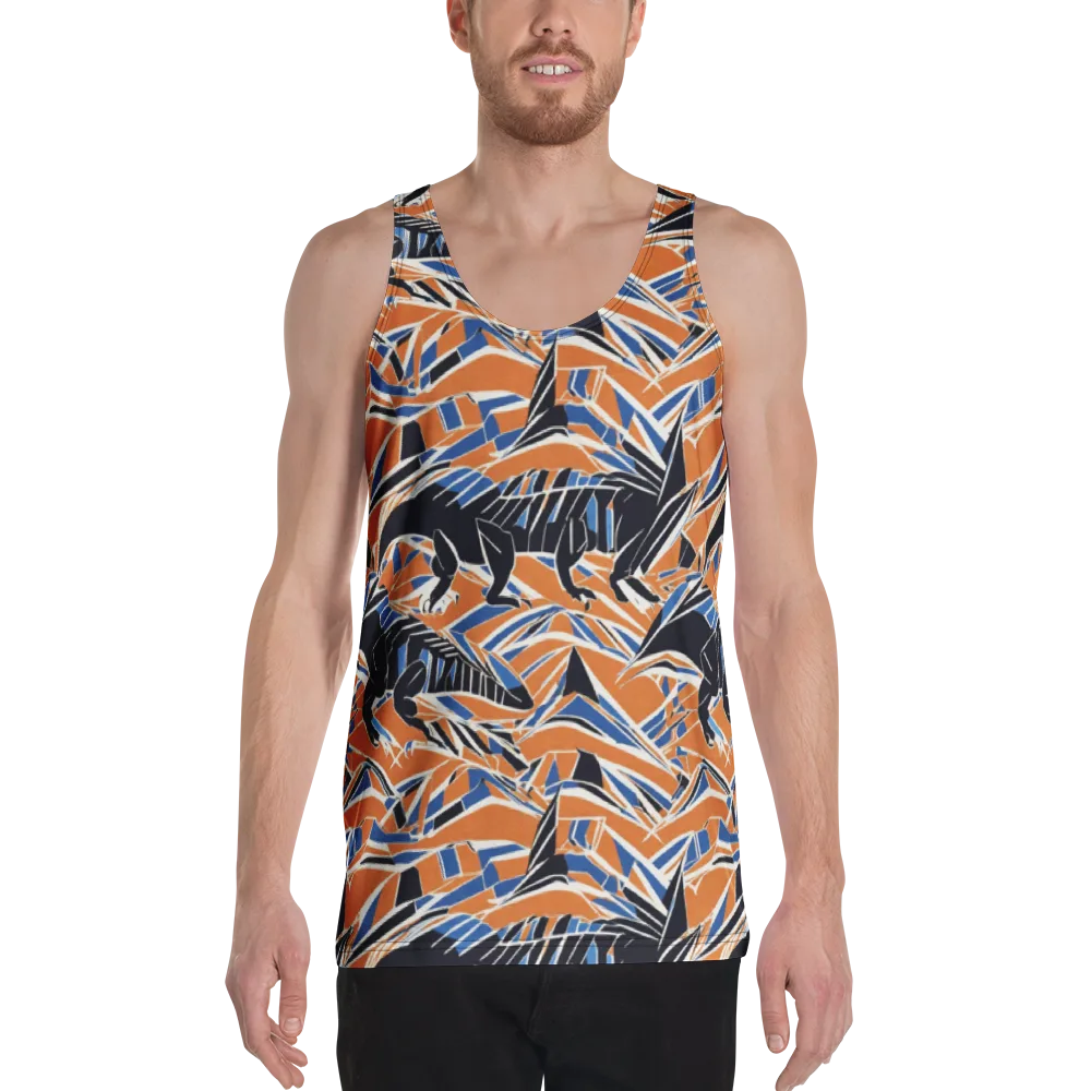 Cobalt Ember Flight on Men's Tank Top — Front