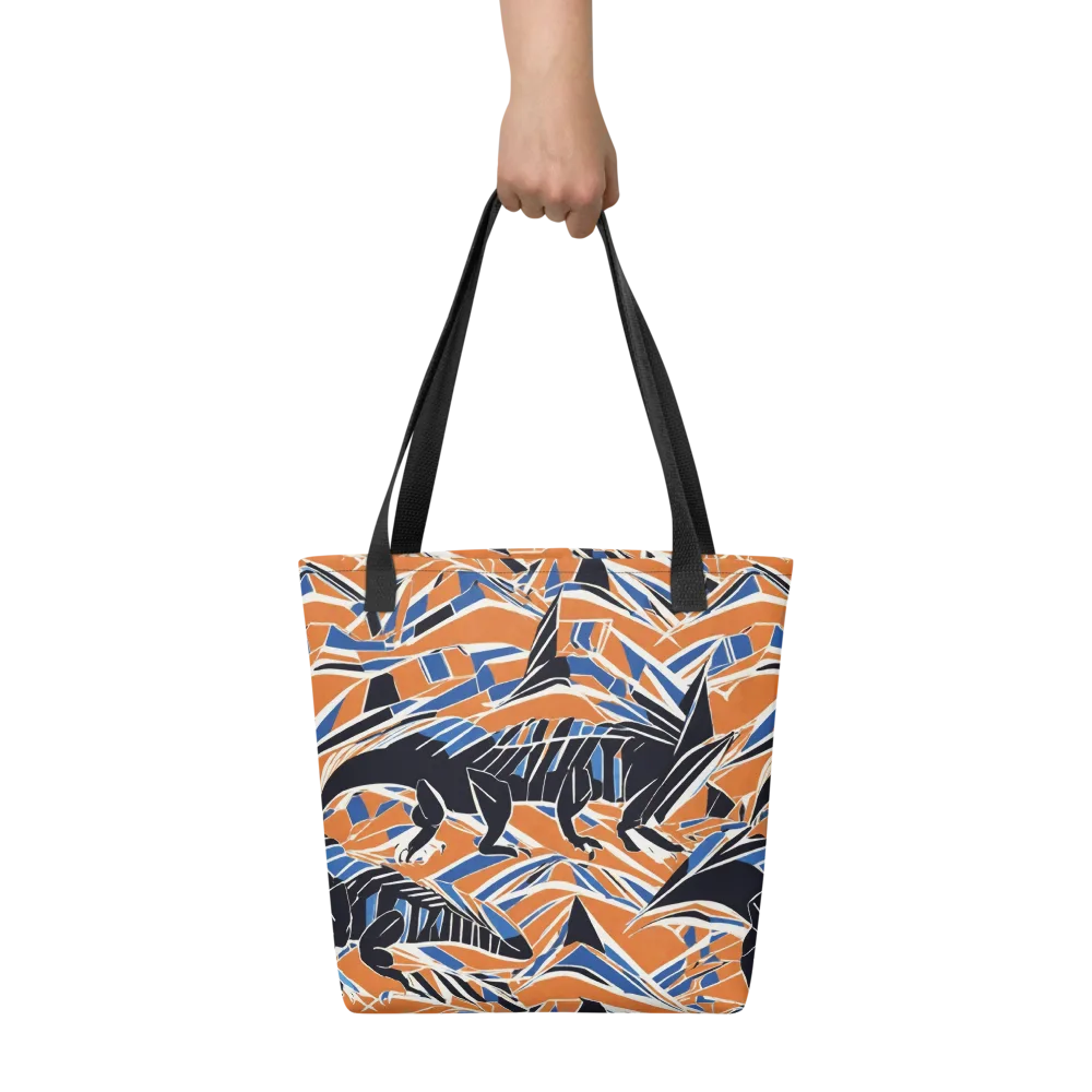 Cobalt Ember Flight on Tote Bag — Front