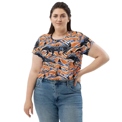 Cobalt Ember Flight on a Crop Tee
