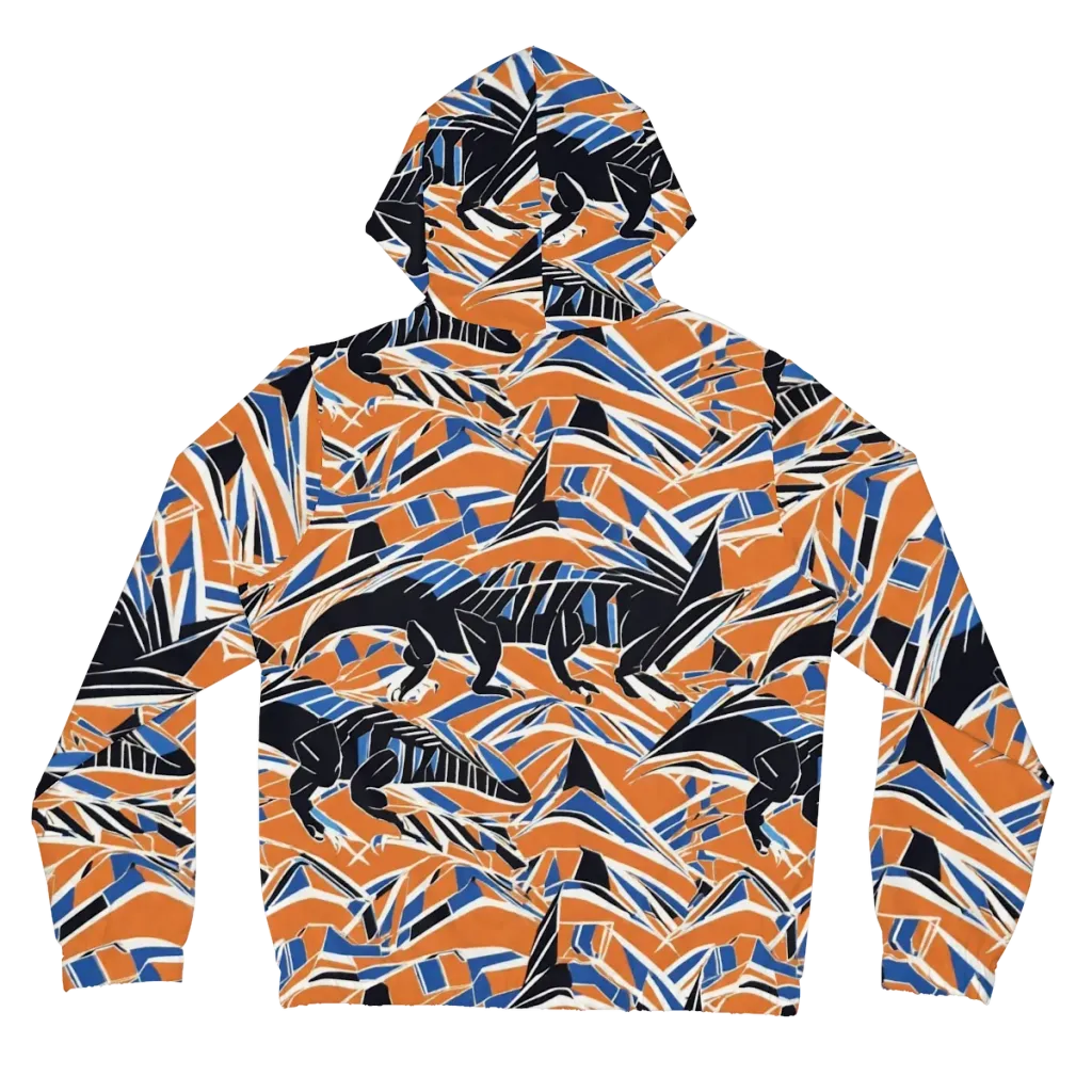 Cobalt Ember Flight on Women's Full-Zip Hoodie — Back