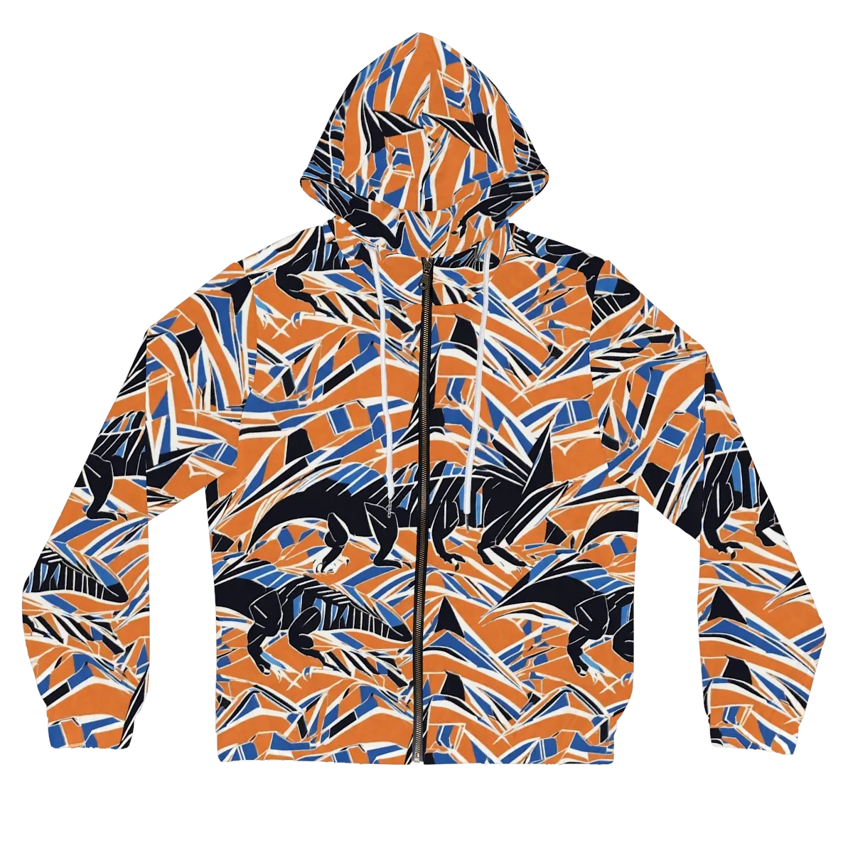 Cobalt Ember Flight on Women's Full-Zip Hoodie — Front