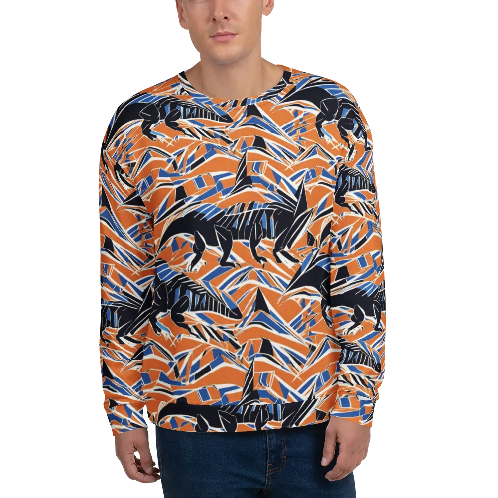 Cobalt Ember Flight on Sweatshirt — Front