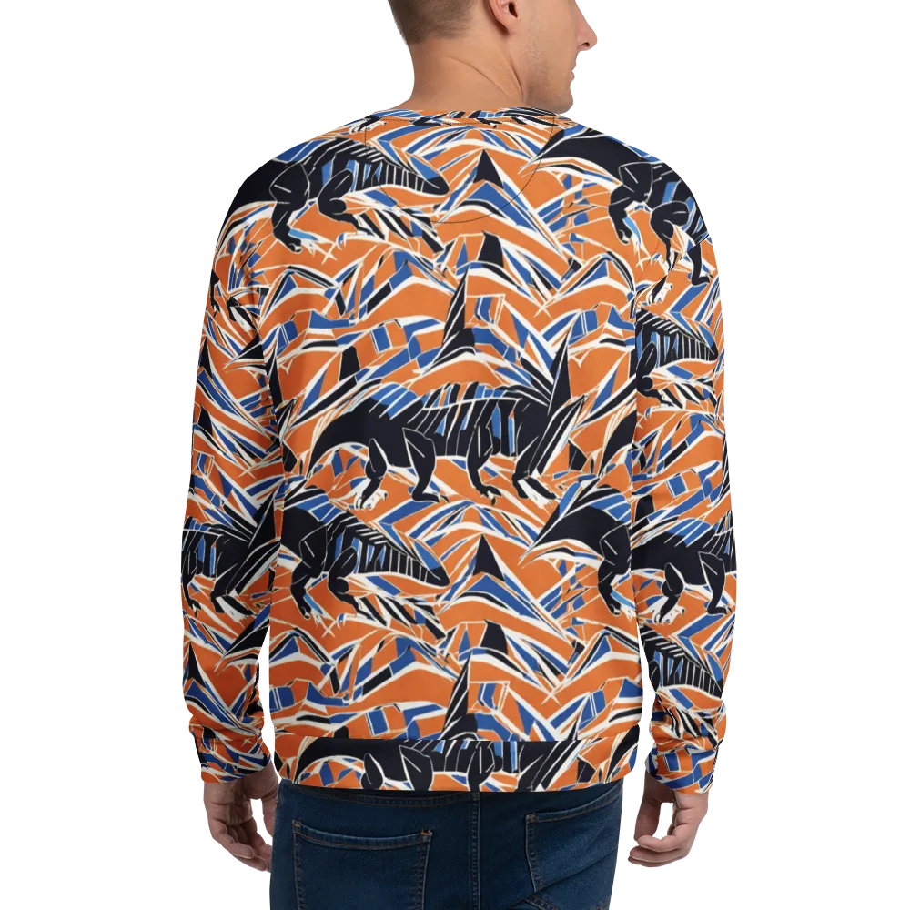 Cobalt Ember Flight on Sweatshirt — Back