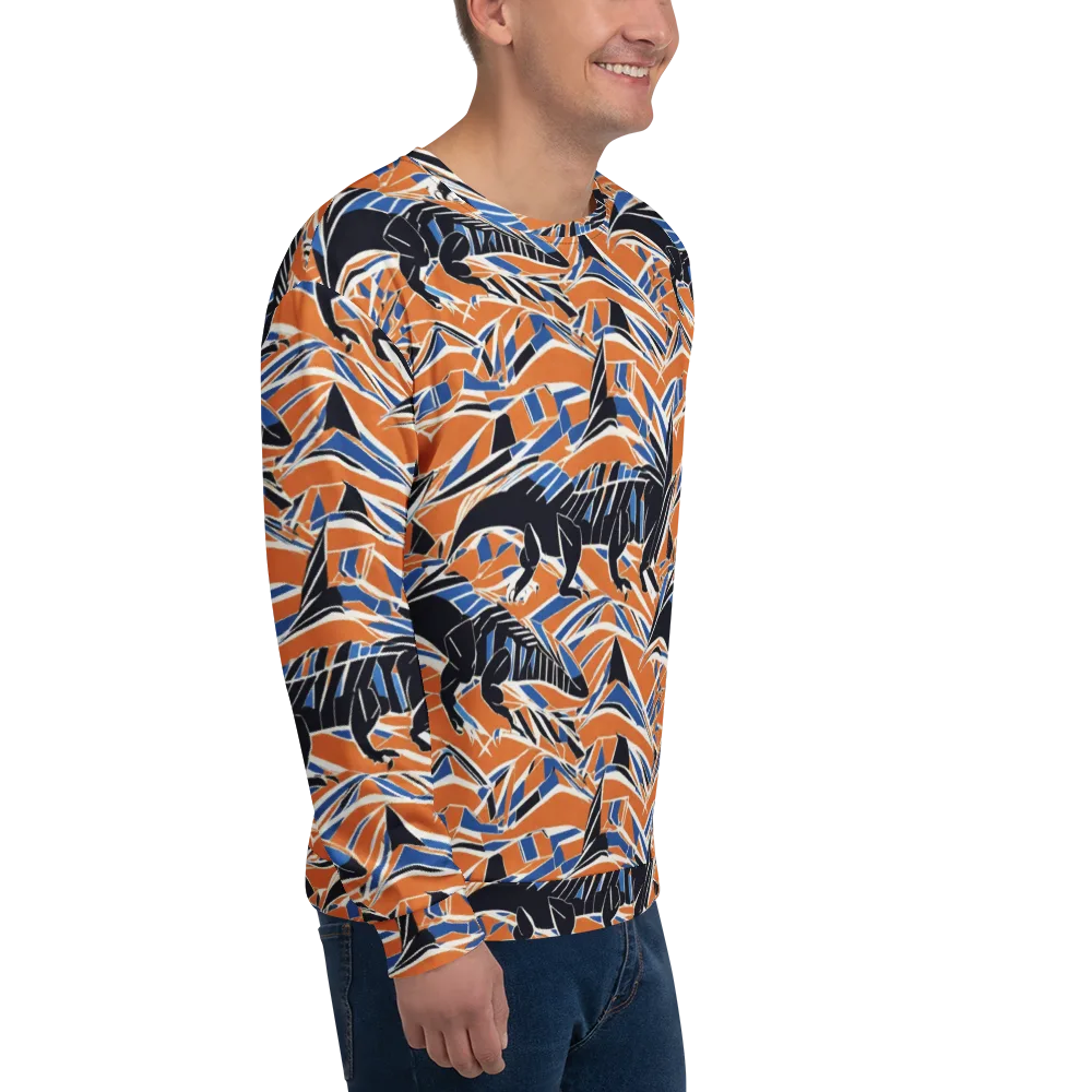 Cobalt Ember Flight on Sweatshirt — Right Front