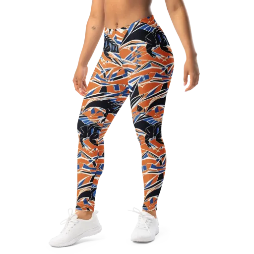 Cobalt Ember Flight on a Leggings