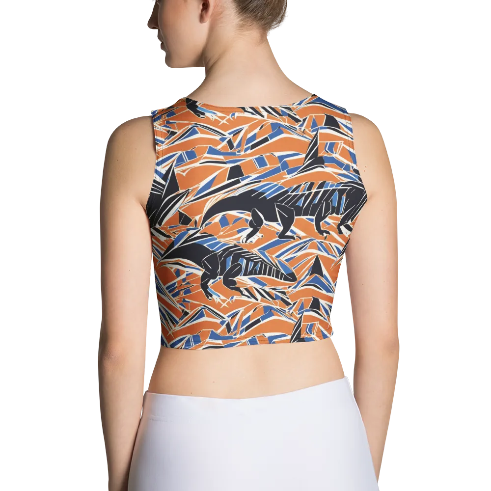 Cobalt Ember Flight on Crop Top — Back