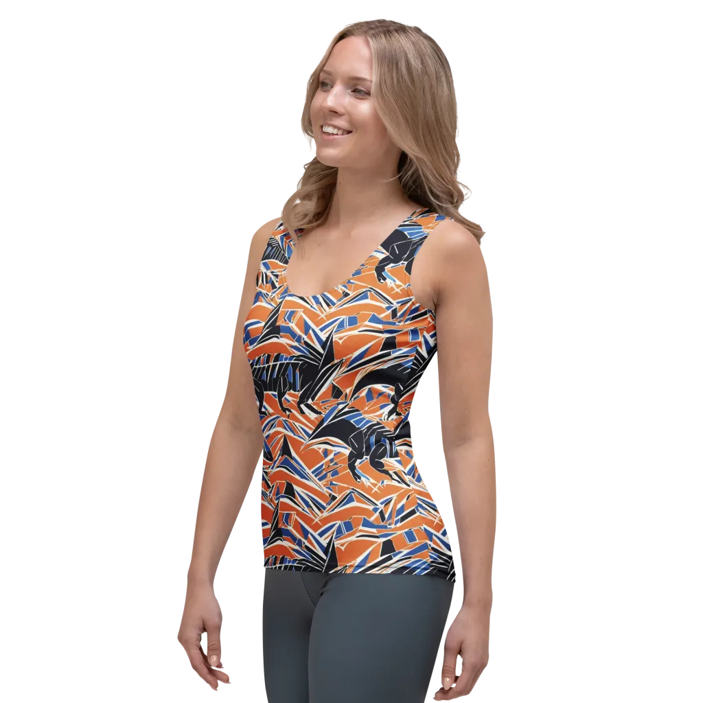 Cobalt Ember Flight on Women's Tank Top — Left Front