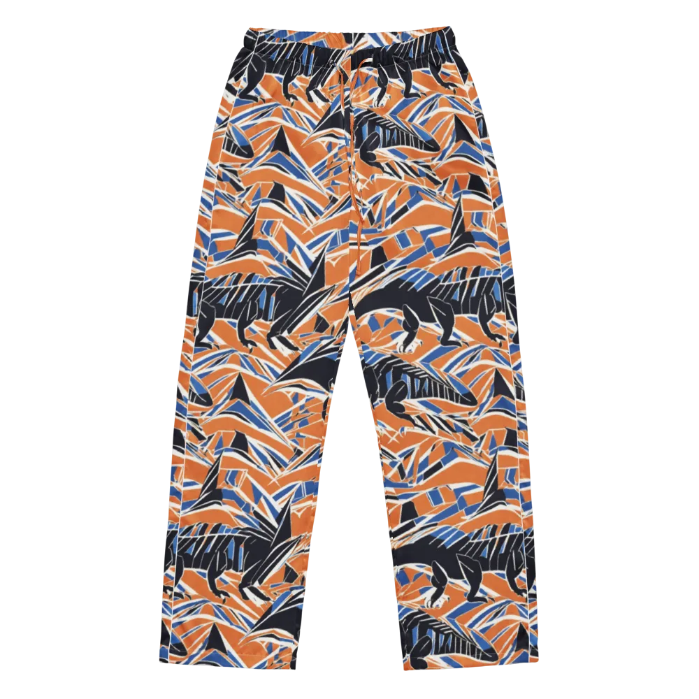 Cobalt Ember Flight on Women's Pajama Pants — Front