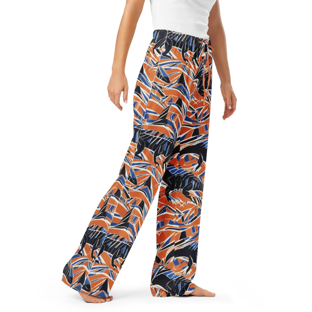 Cobalt Ember Flight on Women's Pajama Pants — Right Front