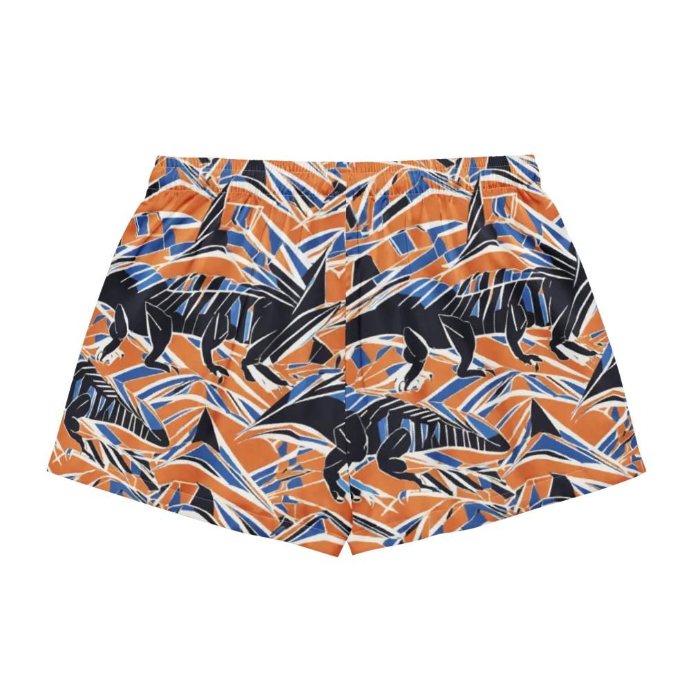 Cobalt Ember Flight on Women's Pajama Shorts — Back