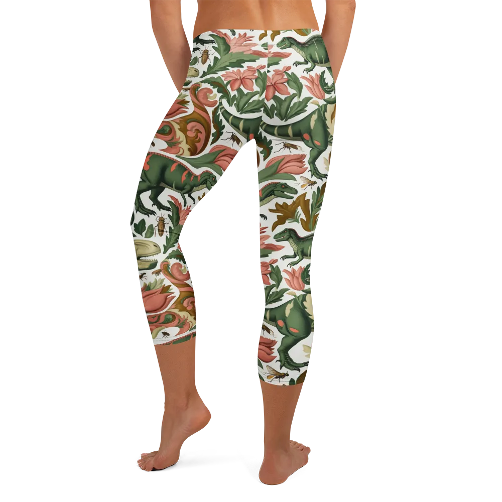 Jurassic Conservatory on Capri Leggings — Back