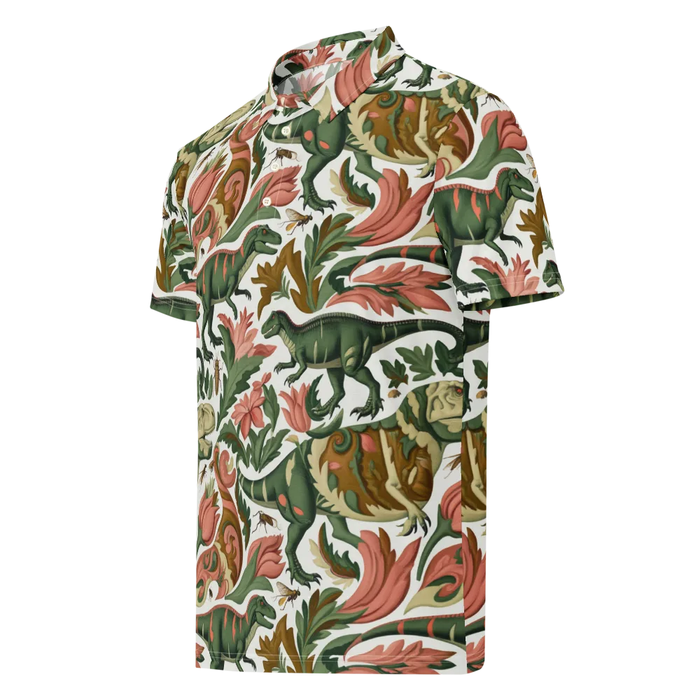 Jurassic Conservatory on Men's Slim Fit Polo Shirt — Left Front