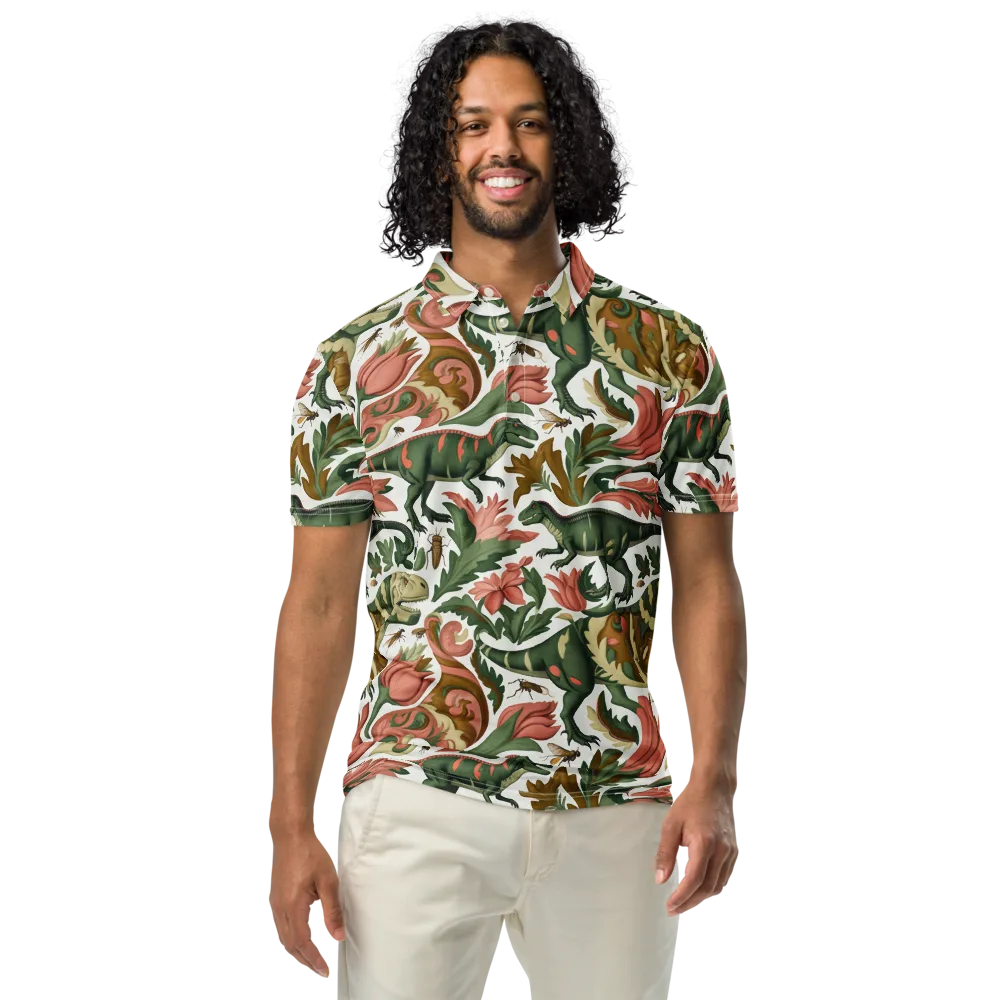 Jurassic Conservatory on Men's Slim Fit Polo Shirt — Front