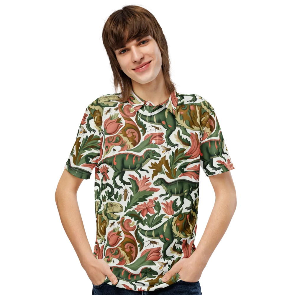 Jurassic Conservatory on Men's Slim Fit Polo Shirt — Front