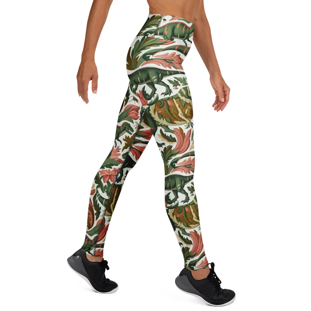 Jurassic Conservatory on Yoga Leggings — Right