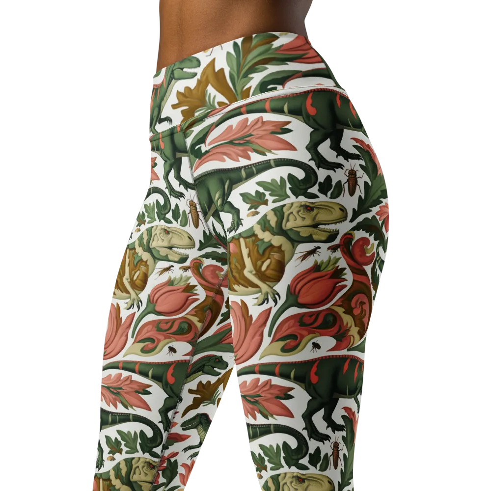 Jurassic Conservatory on Yoga Leggings — Left Front