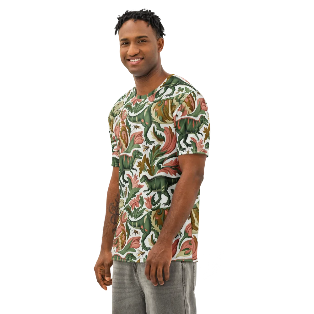 Jurassic Conservatory on Men's Cotton Crew Neck T-Shirt — Left Front