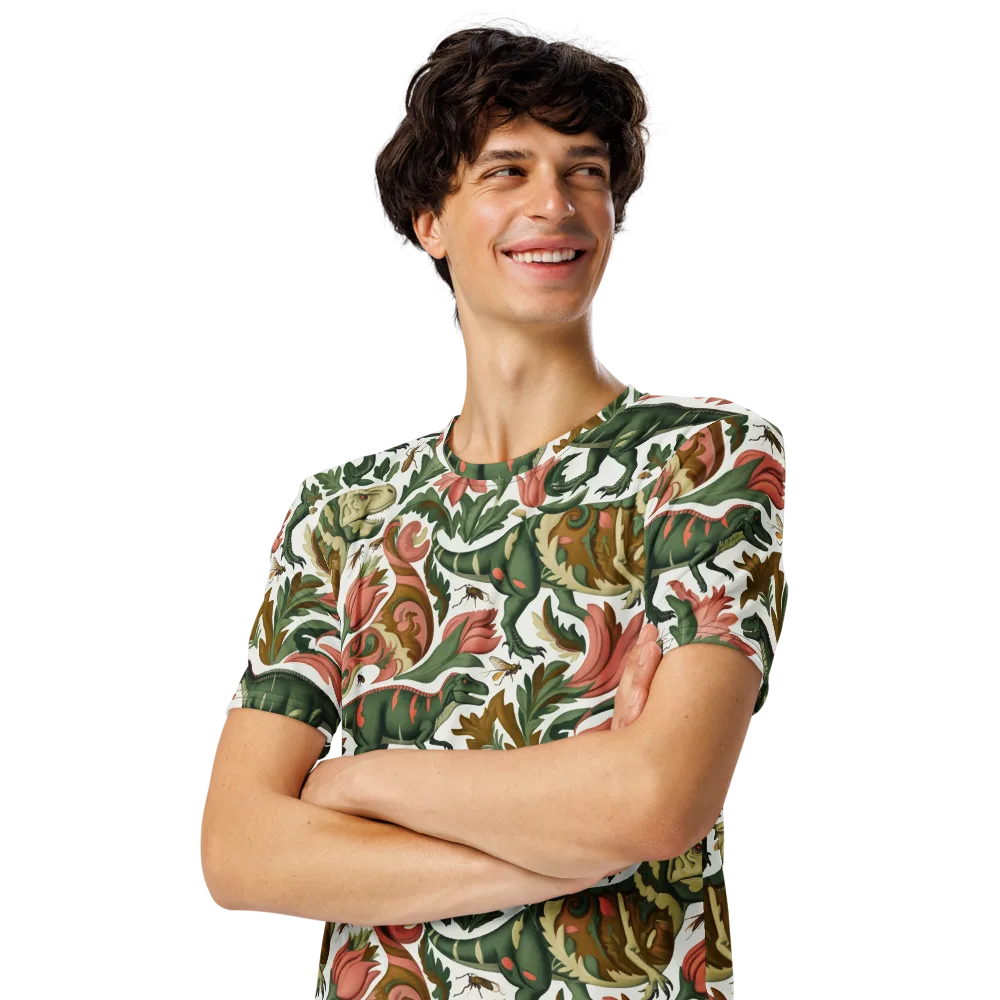 Jurassic Conservatory on Men's Crew Neck T-Shirt — Left Front