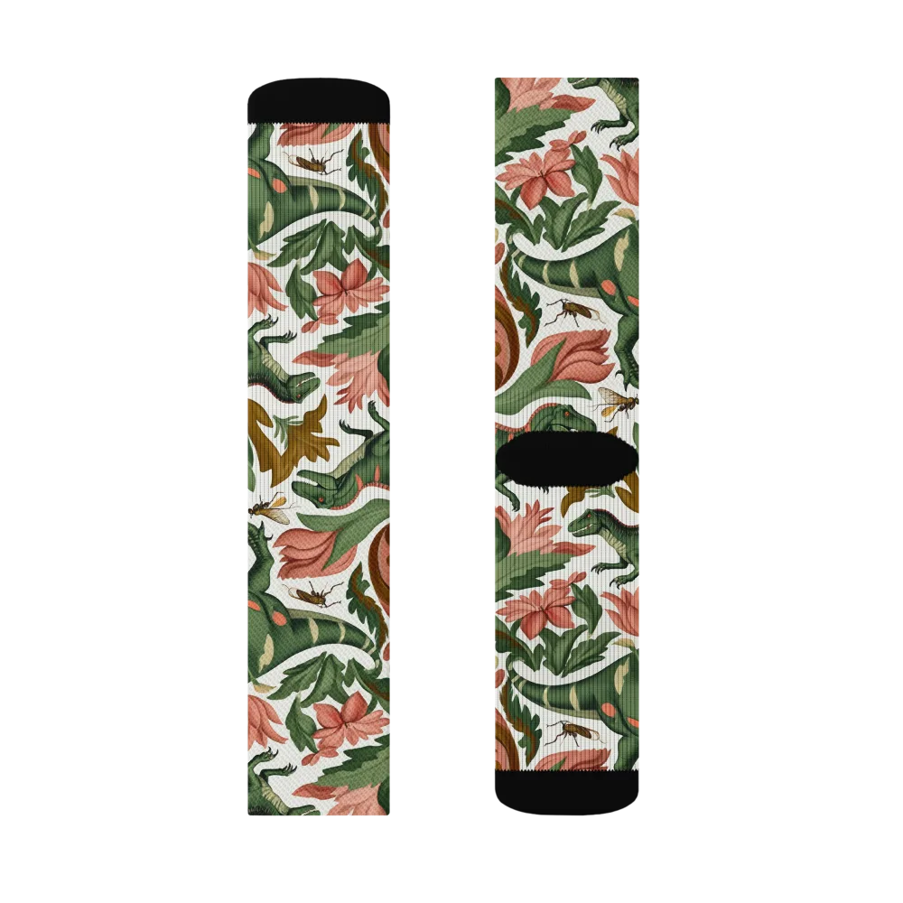 Jurassic Conservatory on Socks — Right Sock