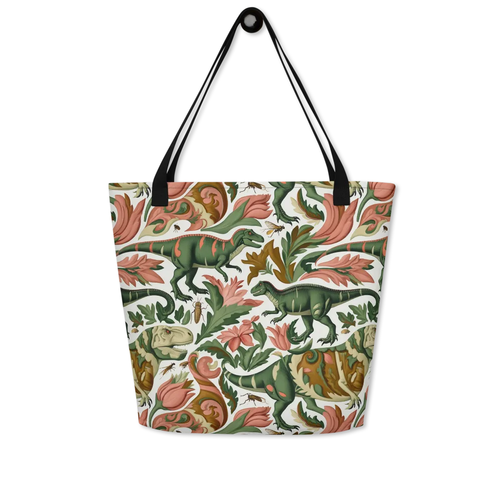Jurassic Conservatory on Large Tote Bag W/ Pocket — Front