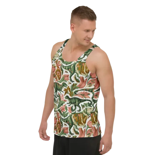 Jurassic Conservatory on a Men's Tank Top