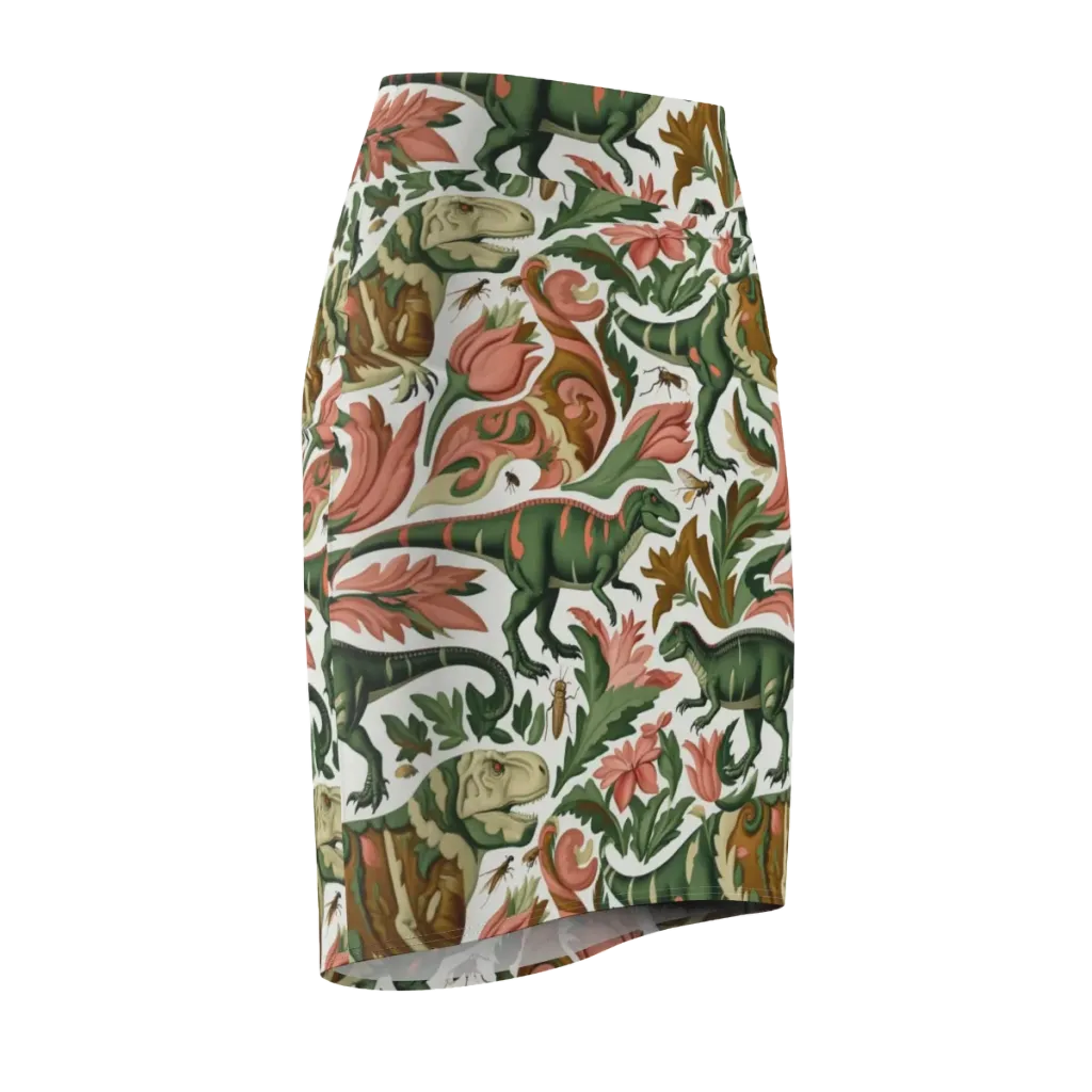 Jurassic Conservatory on Pencil Skirt — Front Side