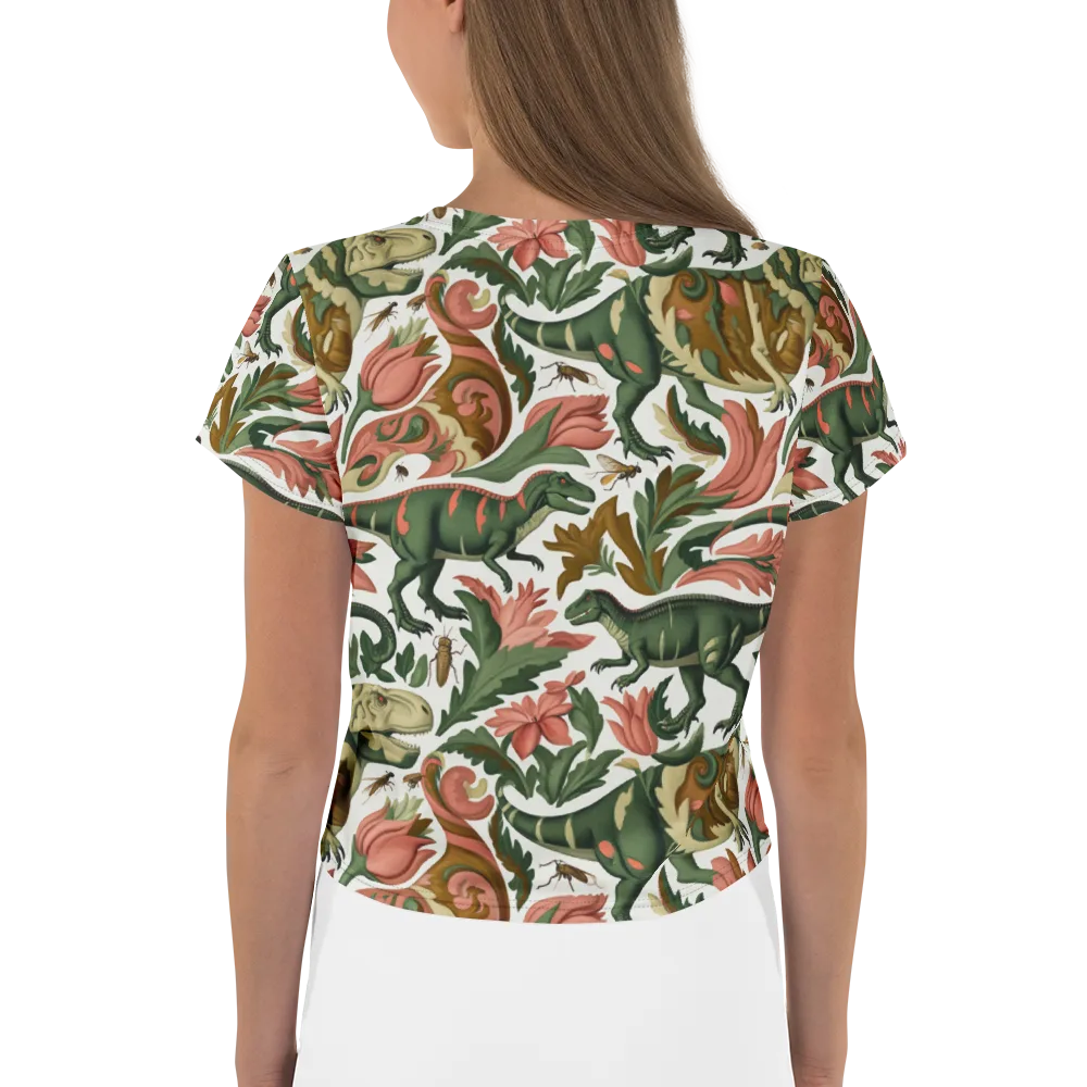 Jurassic Conservatory on Crop Tee — Back