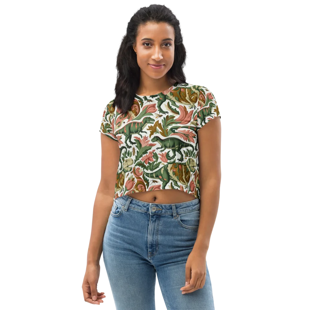 Jurassic Conservatory on Crop Tee — Front