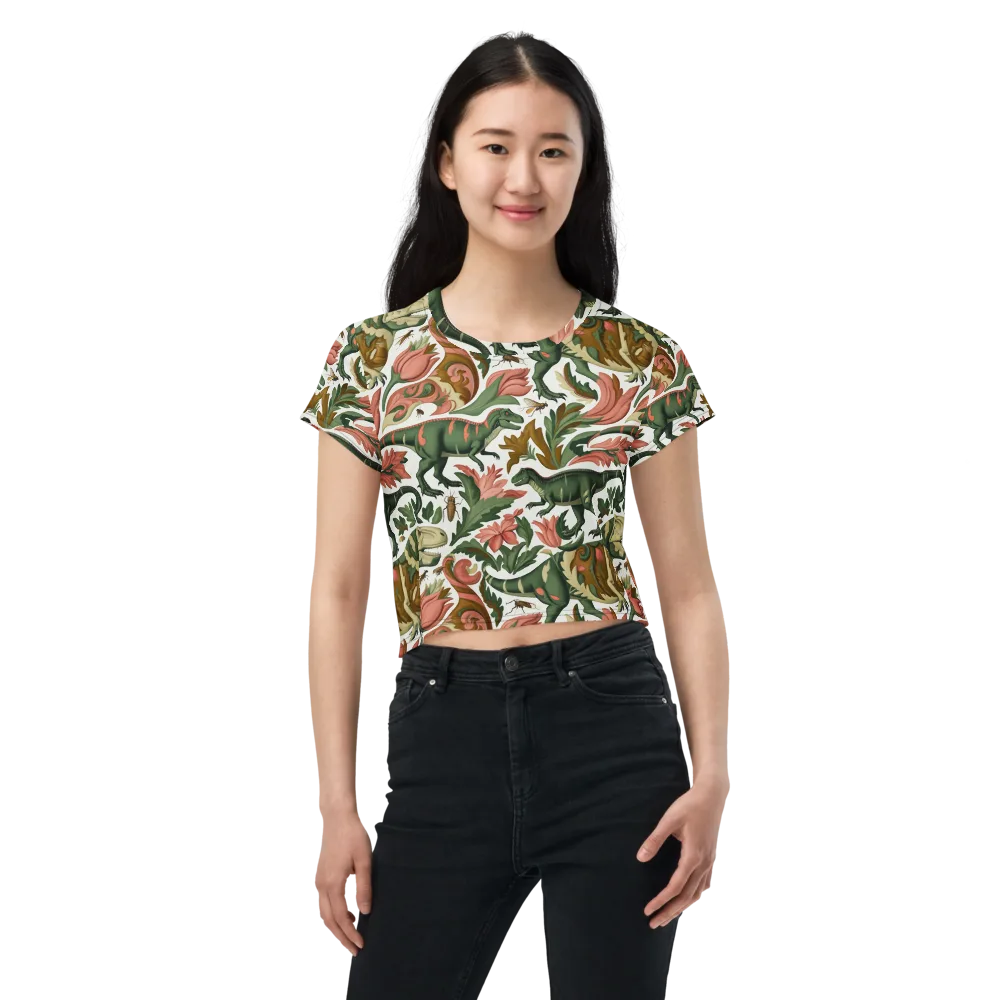 Jurassic Conservatory on Crop Tee — Front